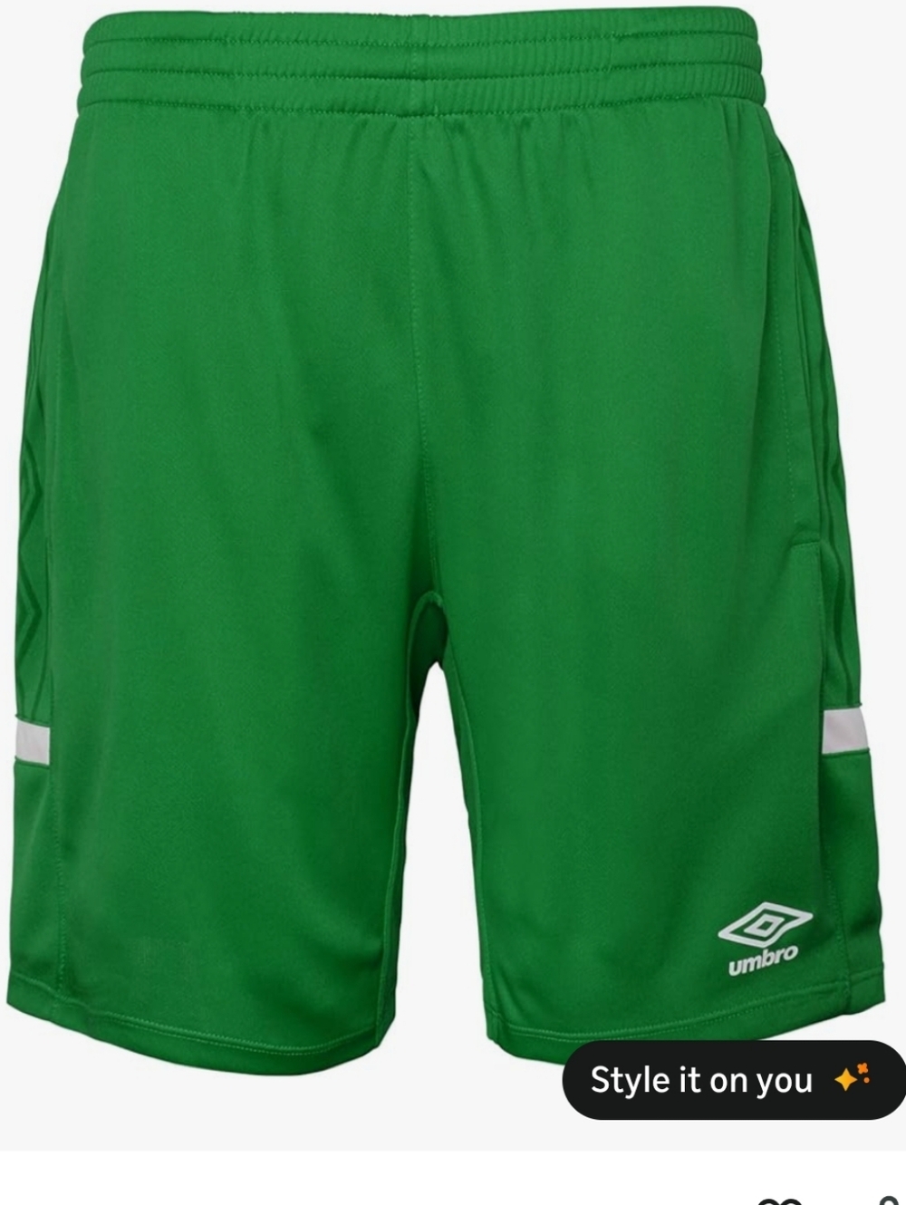 Umbro Youth Xl Shorts Size 14 Green Performance Shorts
